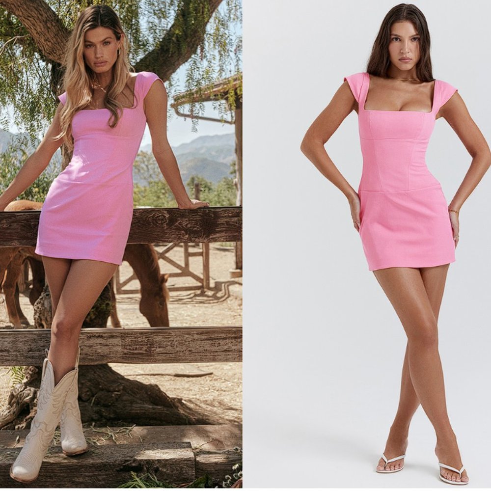 HOUSE OF CB 'Leonida' French Pink Corset Mini Dress NWT - Picture 3 of 9